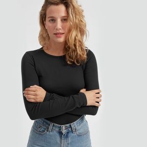 Long sleeve micro rib shirt